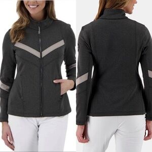NWT Obermeyer Shimmer Fleece Jacket Long Sleeve Hiking Medium Gray Lightweight